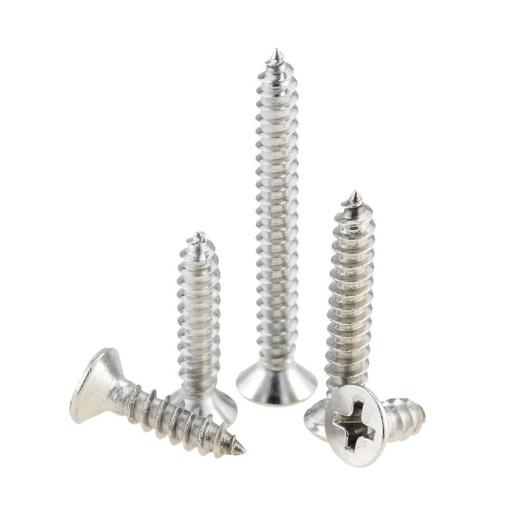 

30PCS M3.5*9.5-30 Cross Recessed Countersunk Flat Head Self-tapping 304 Stainless Steel Phillips Screw Furniture Screw M3.5x9.5