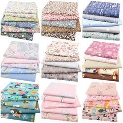 Teramila 50*50cm 5-8 PCS/Pack Twill Fabrics For Sewing DIY Dresses Quilt Cotton Cloth Needlework Patchwork Plaid Printed Textile