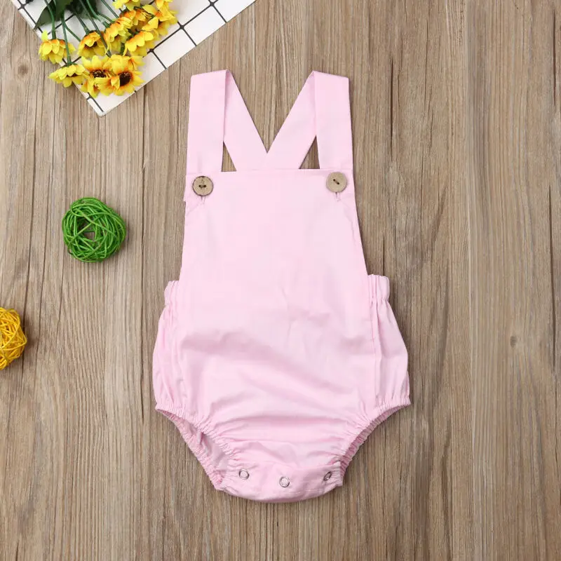 Summer Boys Girl Newborn Bodysuits Cotton Sleeveless Bib Short Sunsuit One-pieces Jumpsuits Baby Clothes