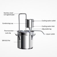 Dibosh Stainless Steel Moonshine still, Alcohol Making Distiller at Home Distiller Household, 50 liters