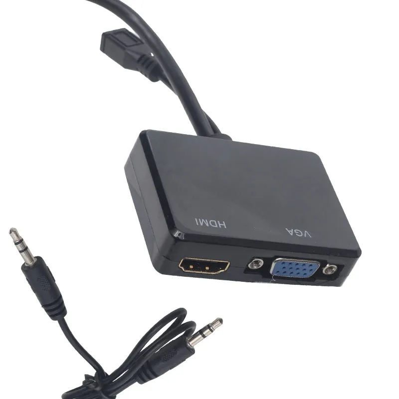 POWERMASTER PM-19260 HDMI TO VGA + HDMI SPLITTER CONVERTER ADAPTER