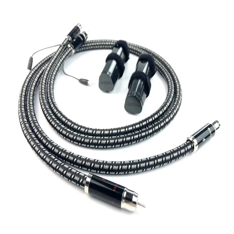 hifi 72V DBS 2 RCA to 2 RCA Interconnect Cable HIFI Stereo 4N OFC Male to Male For Amplifier DAC TV