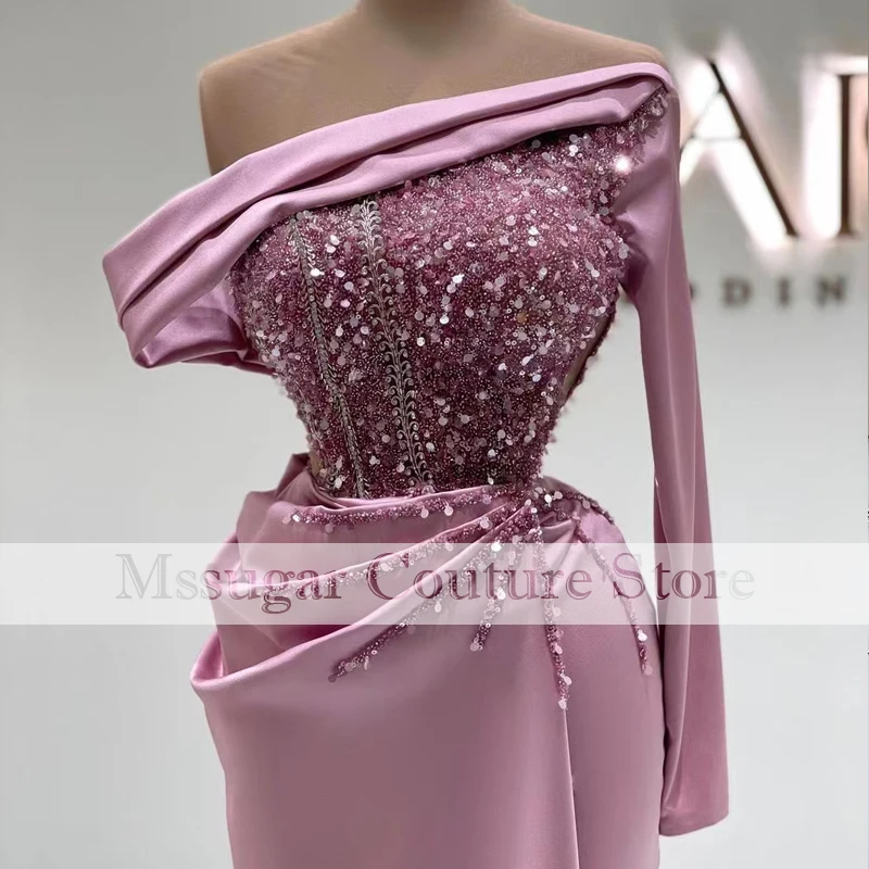 2021สง่างาม Mermaid Prom ชุดเลื่อมประดับด้วยลูกปัดชุดราตรีชุดสตรี Vestido De Fiesta