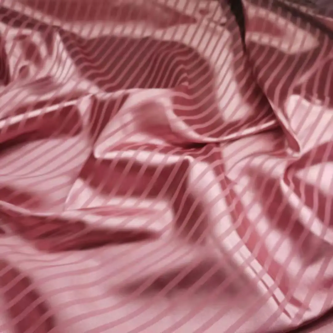 Jacquard Stripe Stretchy Satin Imitation Silk Cation Qualified Charmeuse Fabric