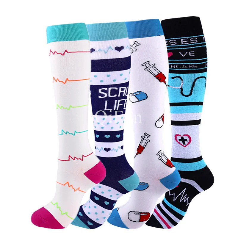 Compression Socks Knee High 20-30 Mmhg Men Women Sports Socks Medical Nursing Varicose Veins Edema Diabetes Pregnancy Socks