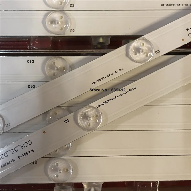 Tira de LED para iluminación trasera LB55061 LB-C550F14-E4-S-G1-DL9 DL10 para 55A1 UD55D7200I 55CE2810H 55CE2210M LE55A6R9A LU55V809 C550F15-E6-H