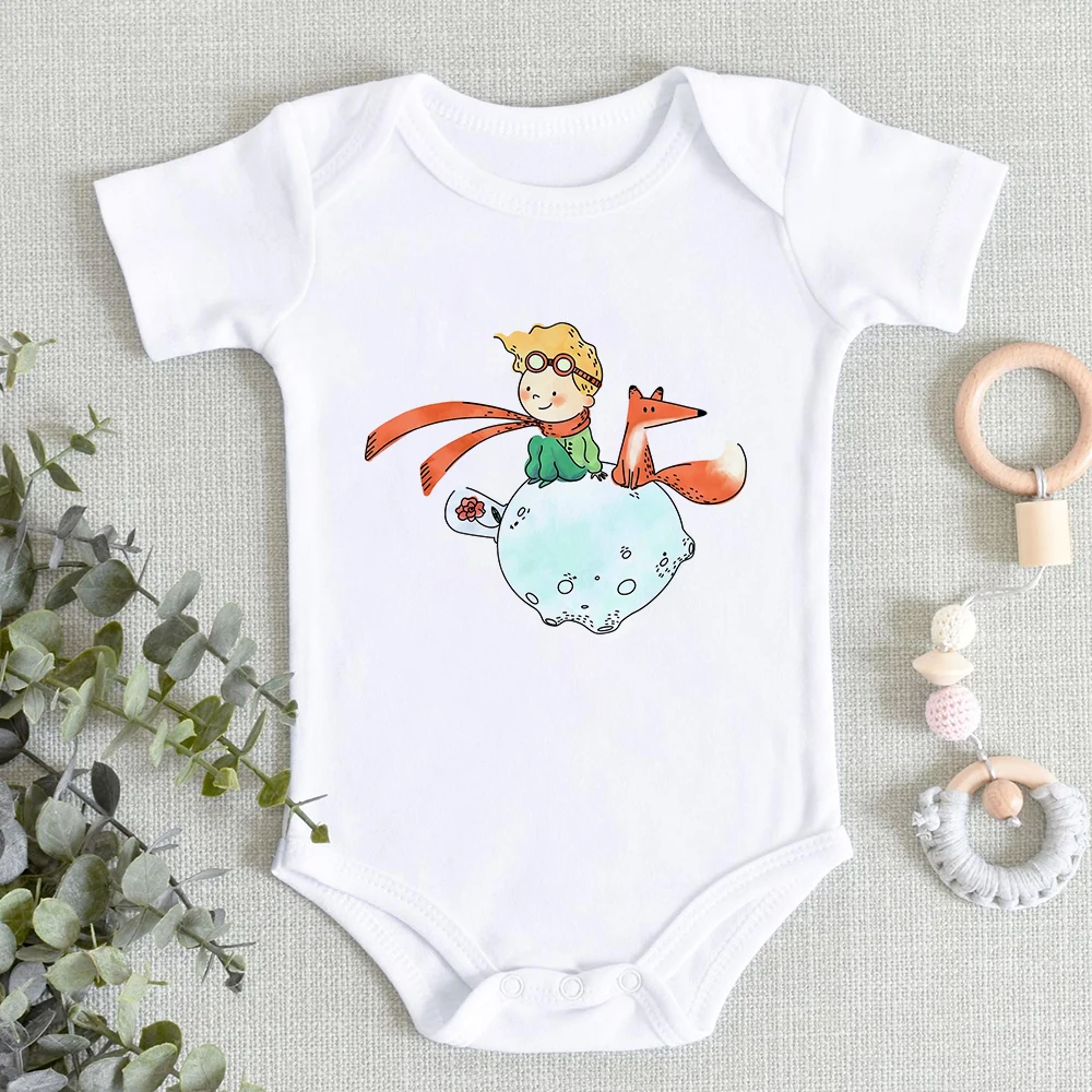 Bodysuit For Newborns Le Petit Prince Print Aesthetic Baby Girl Clothes France Fashion Casaul Baby Body Dropshipping Ropa Bebe