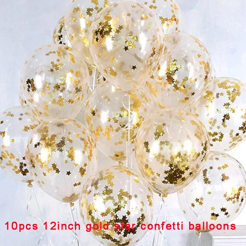 10pcs 12inch Confetti Latex Balloons Happy Birthday Party Decorations Adukt Kids Boy Girl Baby Shower Wedding Helium Globos