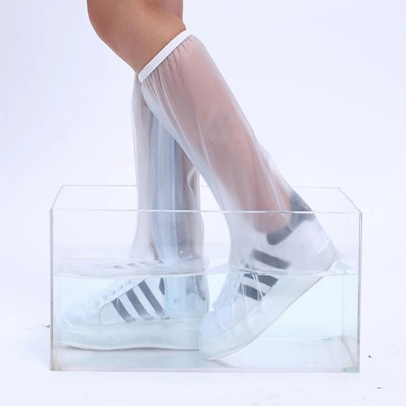 

Long Waterproof Shoe Covers Reusable Motorcycle Cycling Bike Boot Rain Shoes Covers Reusable Rain Boots Unisex Shoes Protectors