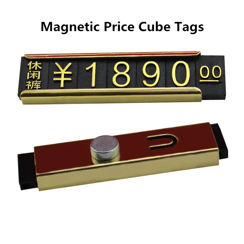 

5 Pieces Magnetic Removable Mini Price Cube Tag Display Number Letter Clothes Pricing Label Stand