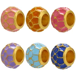 ZHUKOU Dripping oil Bead Summer Hollow Enamel Beads for Women DIY Handmade Necklace Bracelet Jewelry Accessories Wholesale VZ261
