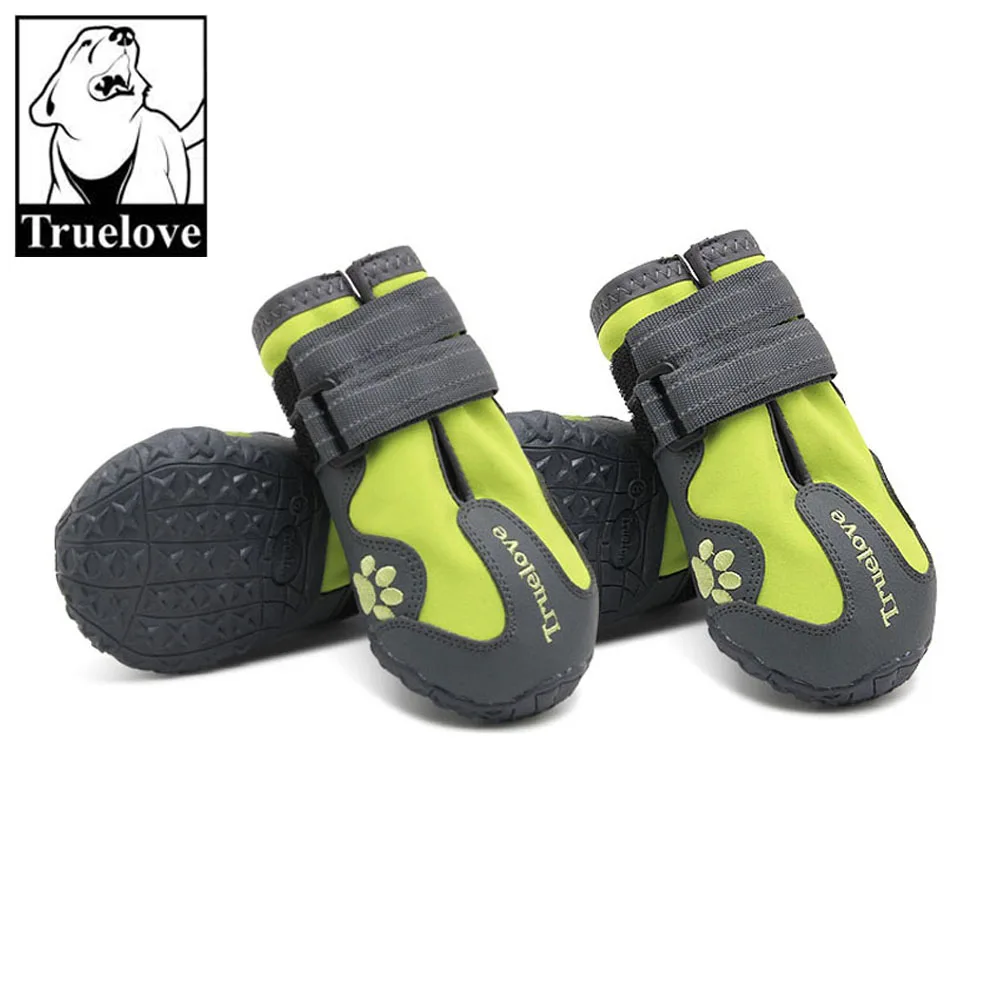 

Truelove Dog Boots Waterproof Dog Shoes Paw Protectors with Reflective Straps and Wear-Resisting Soles 4Pcs for Meduim Large Dog