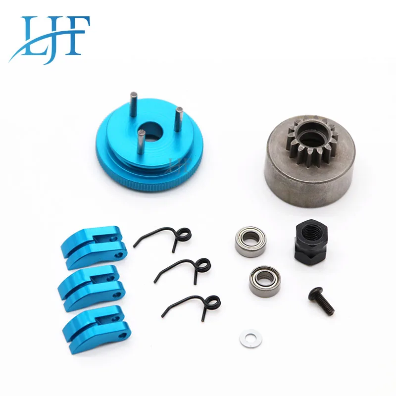 Clutch Bell Schoenen Lager 14T Gear Vliegwiel Montage Kit Set Springs Kegel Motor Moer Voor 1/8 Rc Auto Hpi hsp Axiale Himoto L35