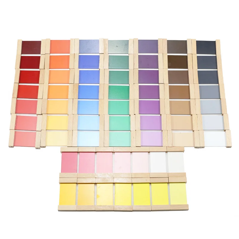 63 Chiếc Montessori Sensorial Màu Viên 3rd Hộp Có Nắp Đậy Có Chứa Màu Máy Tính Bảng Kích Thước Lớn Đồ Chơi Trẻ Em Mầm Non Đào Tạo