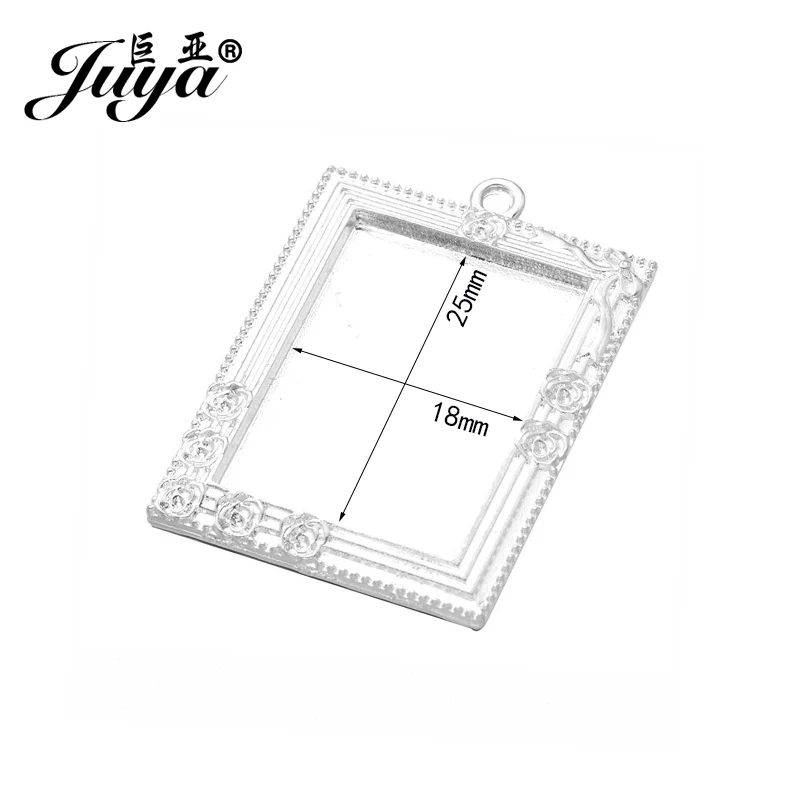 5pcs 18x25mm Rectangle Cameo Cabochon Base Carving Flower Jewelry Making Crafts Pendant Necklace DIY Jewelry Findings