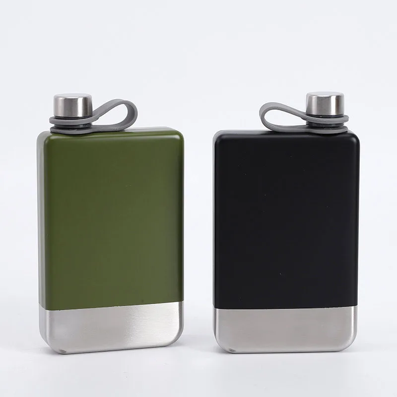 9 uncji Przenośny 304 food grade SS Flagon Whisky Wódka Wino Garnek Hip Flask Zestaw Alkohol Picie kieszonkowe Butelka outdoor camping