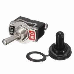 Heavy Duty Auf/Off Kleine Spst Kippschalter Miniatur + Wasserdichte Abdeckung 12v Rocker Auto Produkte Innen Teile start-Stop-Taste