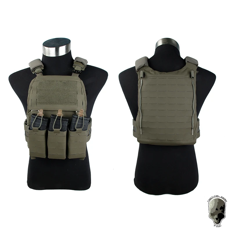 TMC FCV Five Plate Carrier Tactical Vest w/ Mag Pouch 500D Nylon Metal Buckle MOLLE 3531