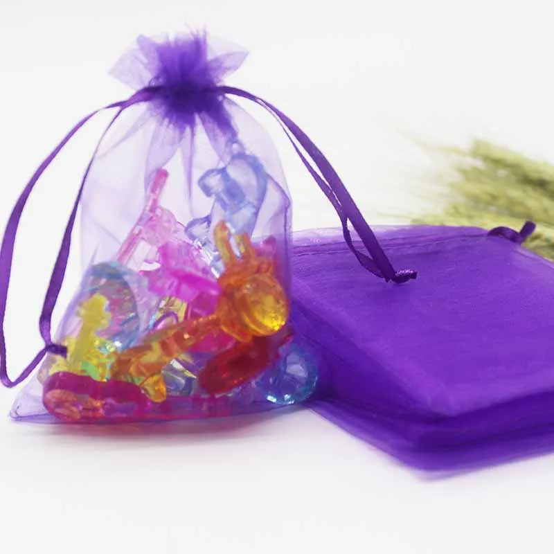100Pc 7X9Cm 9X12Cm 10X15Cm Organza Tas Bruiloft Snoepzak Mode Speciaal Ontwerp Opslag Sieraden Promotie Geschenken Pakket