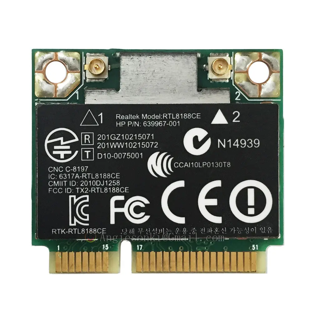 

RTL8188CE Wireless Half-Height Mini PCI-E 150Mbps 2.4G Realtek WIFI WLAN Card SPS 640926-001 For 4431S 4436S 4430S 4230S