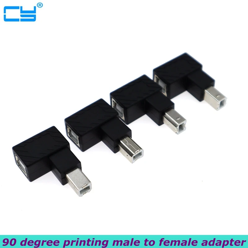 90 Degree USB 2.0 Type B Male to Type B Female Printer Interface Expansion Adapter for Printer Scanner Converter
