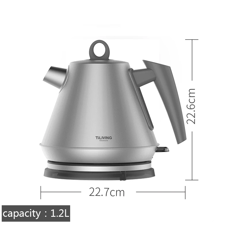 1.2L domestic water kettle pure titanium 1500W portable travel water kettle boiler domestic water kettle titanium kettle