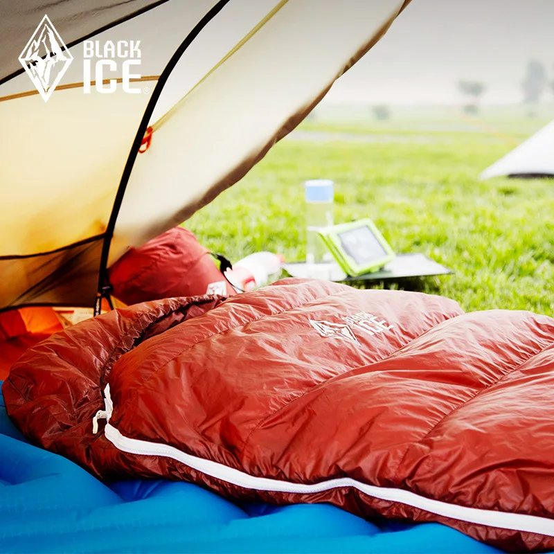 Black Ice E-series Ultra Warm Envelope 90% Gray Goose Down Sleeping Bag 700FP Camping Hiking Backpacking E400 E700 E1000 E1300