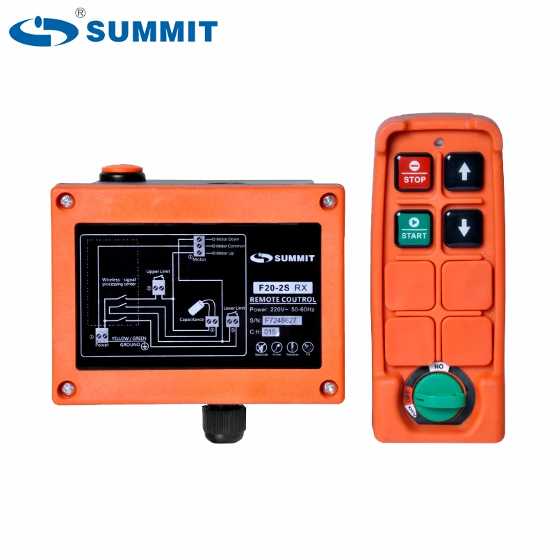 SUMMIT F20-2S 1 axis  single speed up and down  mini micro electric hoist winch lift radio remote control F20-2S