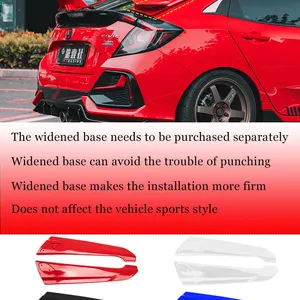 Suitable for Honda 10th 2016 Civic, 2017, 2018, 2019 Civic Spoiler, Hatchback Civic JDM Modified ASA Superior wing 10 Main Sales Civic Airofolio - №7