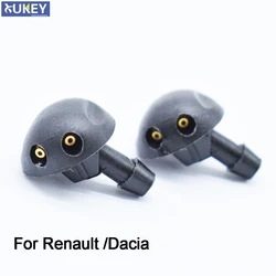 2Pcs Front Windscreen Washer Jet Nozzle Spray For Renault Megane MK1 1995 - 2002 Scenic I For Dacia Logan Sandero Duster 04 - 11