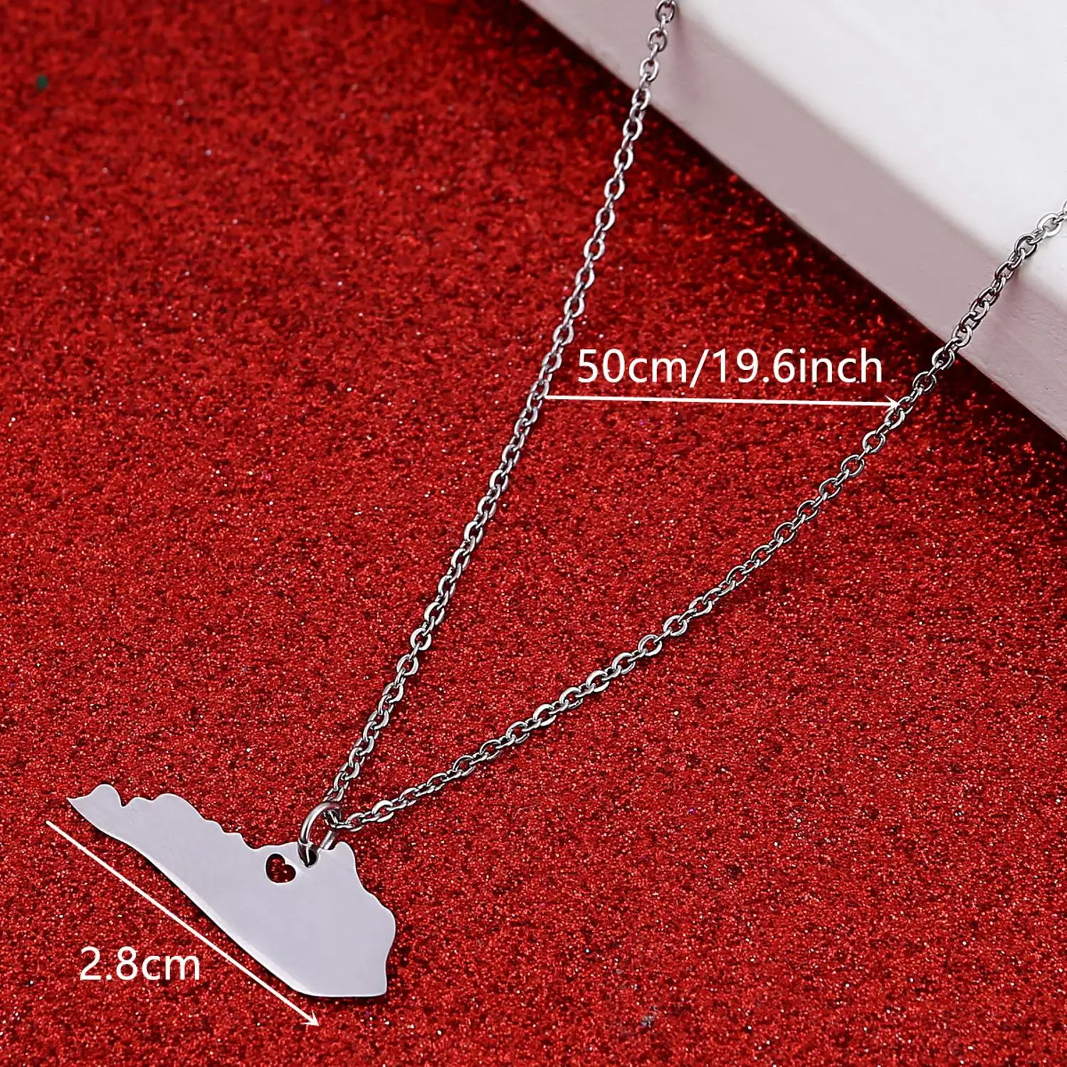 Stainless Steel Silver Color Map Of Kentucky Pendant Necklace Minnesota Map Chain Jewelry