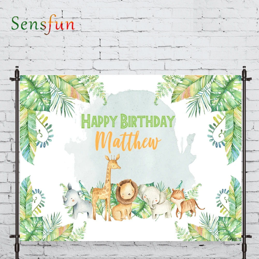 LEVOO Background For Photo Studio Forest Wild Birthday Party Cartoon Photocall Photobooth Decor Studio Custom Shoot Prop