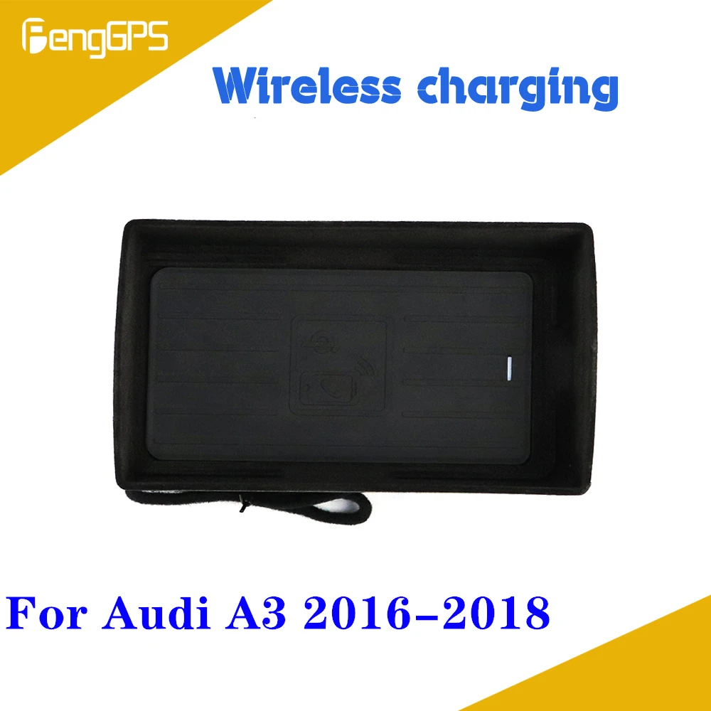 Quick Wireless Charger For Audi A3 2016 2017 2018 QI Fast Mobile Phone 10W Hidden Car Dashboard Holder Charging Pad