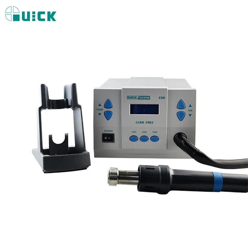 QUICK 1000W pistola termica originale 861DW stazione di saldatura ad aria calda senza piombo asciugacapelli saldatura stazione di rilavorazione ad aria calda pistola ad aria calda