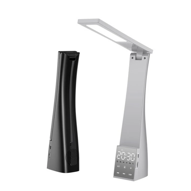 Soleeanre Bluetooth-ใช้งานร่วมกับลำโพงโคมไฟตั้งโต๊ะลำโพงนาฬิกาปลุกอุณหภูมิตรวจสอบโทรศัพท์มือถือรองรับจอแสดงผล