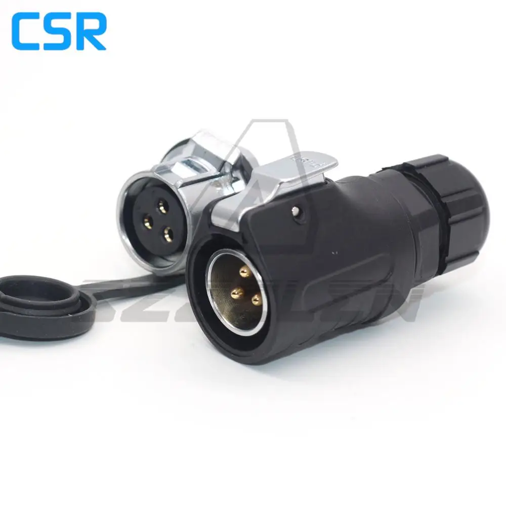 XHP20 ,  Waterproof Connector 3 Pin Male And Female, IP67 Outdoor Conector Plug And Sock, LED Power Cable Connector 3pin