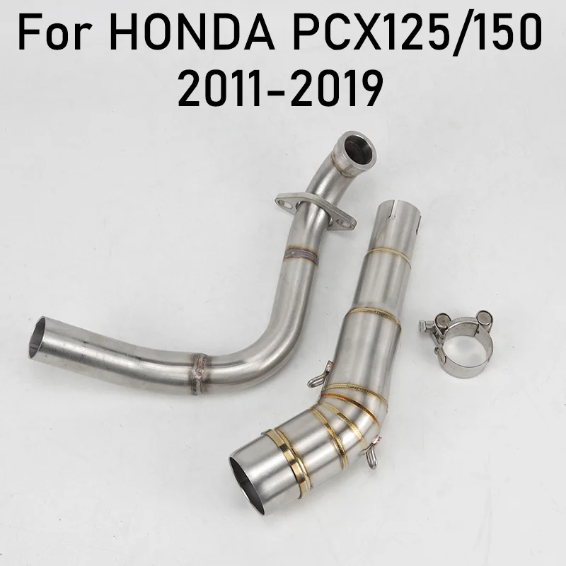 Slip On For Honda PCX 125 PCX 150 PCX125 2018 2019 2010 - 2016 Motorcycle Exhaust Modified Front Connection Mid Link Pipe