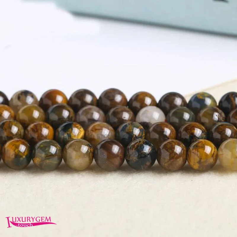 

Natural Tiger's Eye Stone Loose Beads 4/6/8/10/12mm Smooth Round Shape DIY Jewelry Accessories 38cm wk376