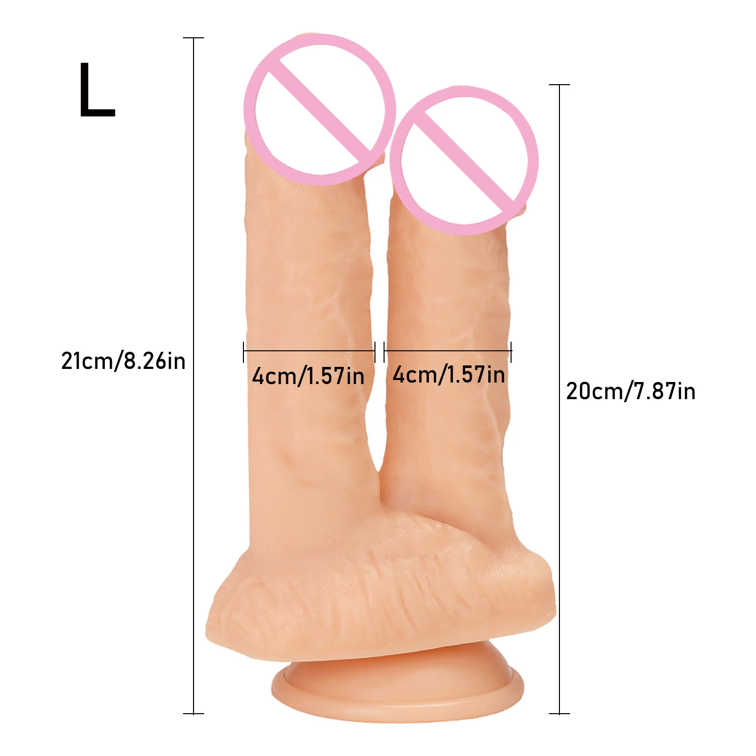 Huge Double Dildos Double Penetration Vagina and Anus Soft Skin Feel Penis Double Headed Phallus Sex Toys for Women Masturbation