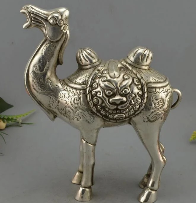 Collection archaize crafts white copper camel crafts statue