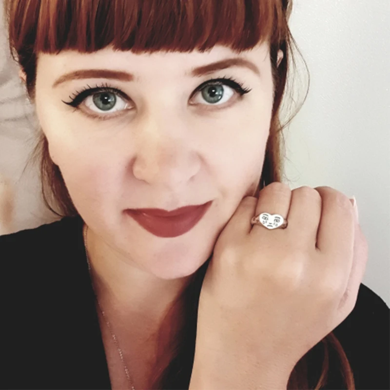 Creative Cry Face Rings for Women New Trendy Fashion Female Resizable Ring Jewelry Ladies Bar Night Club Jewelry Gifts