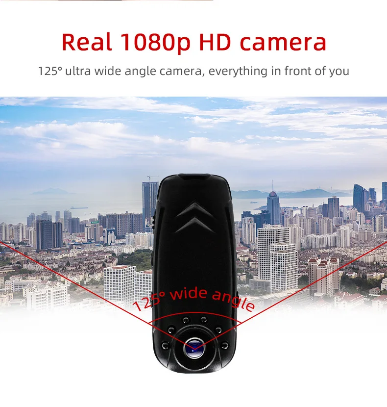 Body Cam Clip Camera Mini Digital Camera Police Security Guard Law Enforcement Hd Security Protection 1080p Sensor Long Battery