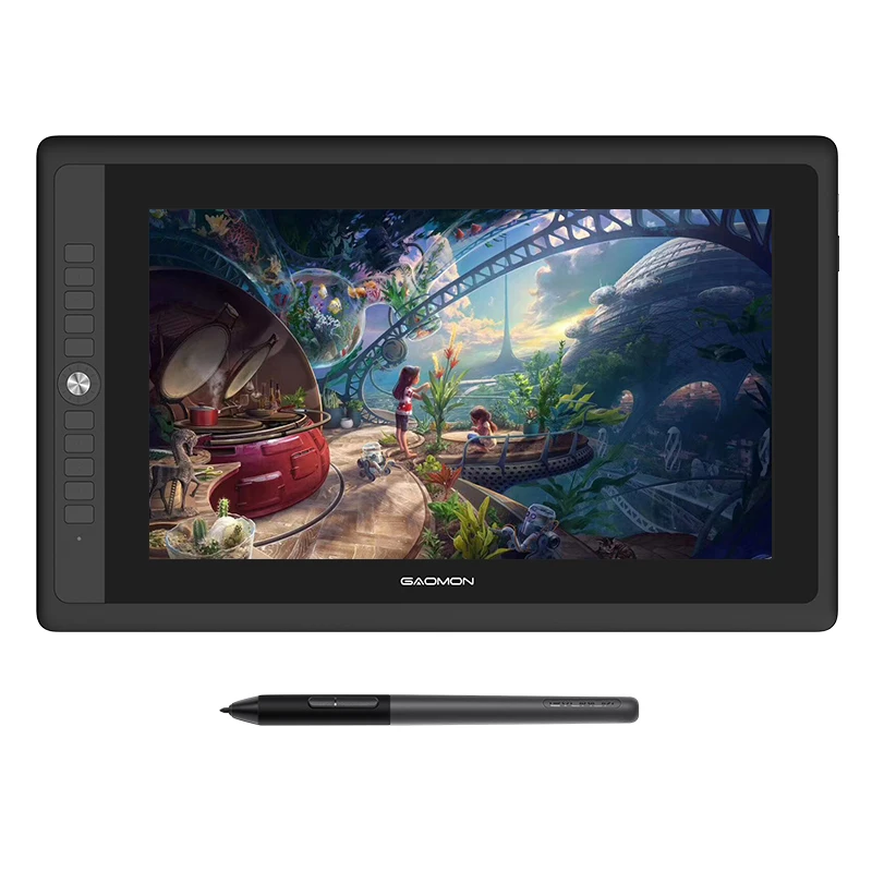 

GAOMON PD156 PRO 15.6 Inch Full-Laminated 88% NTSC Graphic Tablet Display with 9 Express Keys and 8192 Passive Tilt-Support Pen