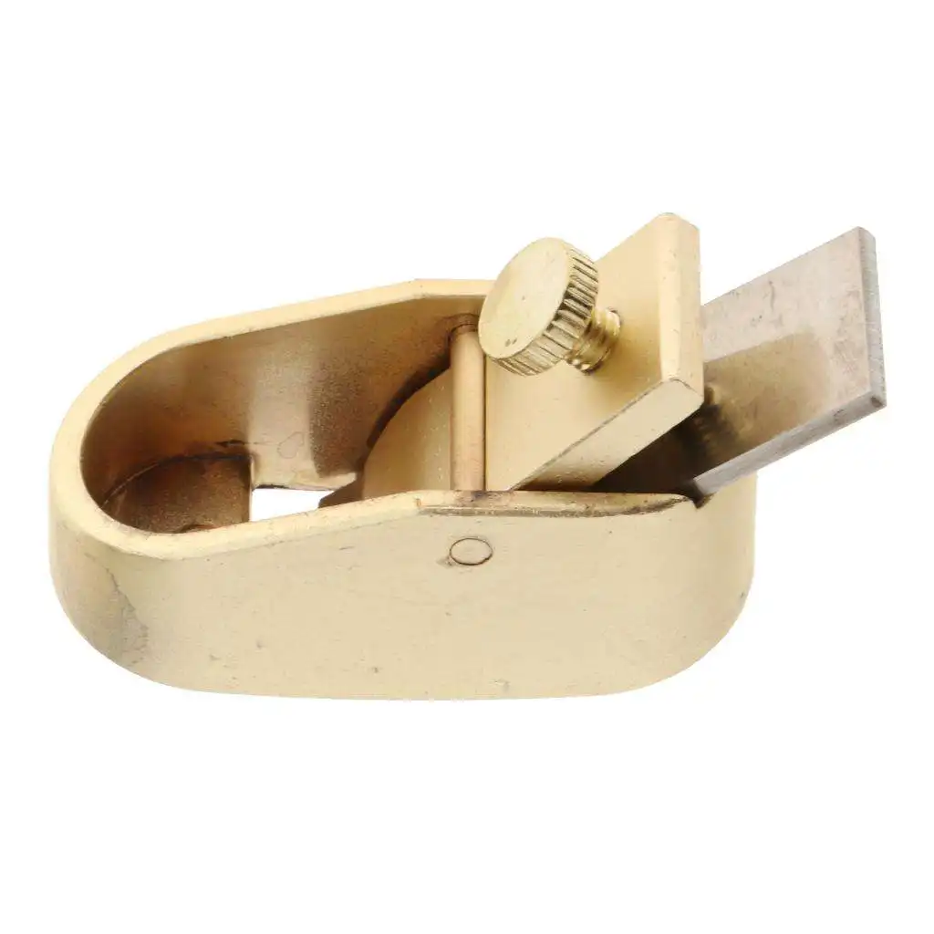 Mini Brass Violin Making Thumb Plane Violin Making Tool Woodworking Mini Thumb Plane Cutter Curved Sole Flat Bottom XXS/XS/S/M/L