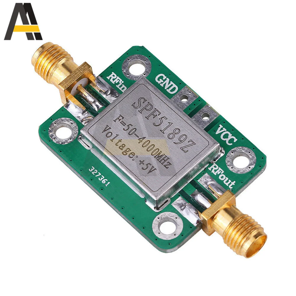 

SPF5189 with Shielding Shell RF Signal Receiver NF 0.6dB Low Noise Wideband Radio Frequency LAN 50-4000MHz Amplifier Module