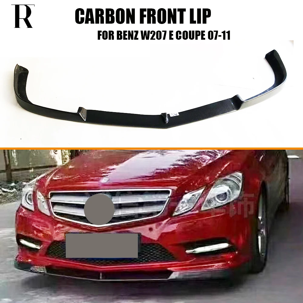 AMG Style Carbon Fiber Front Bumper Chin lip for Benz W207 E200 E260 E300 E350 With Amg Package 10- 13 Pre-Facelift