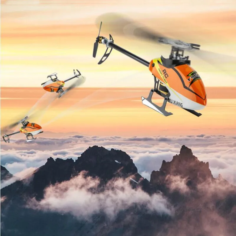 6CH Brushless Flybarless RC Helicopter 150M 3D Stunt 6G self-Stabilization Mode CNC Carved Frame Remote Control Helicopter Model