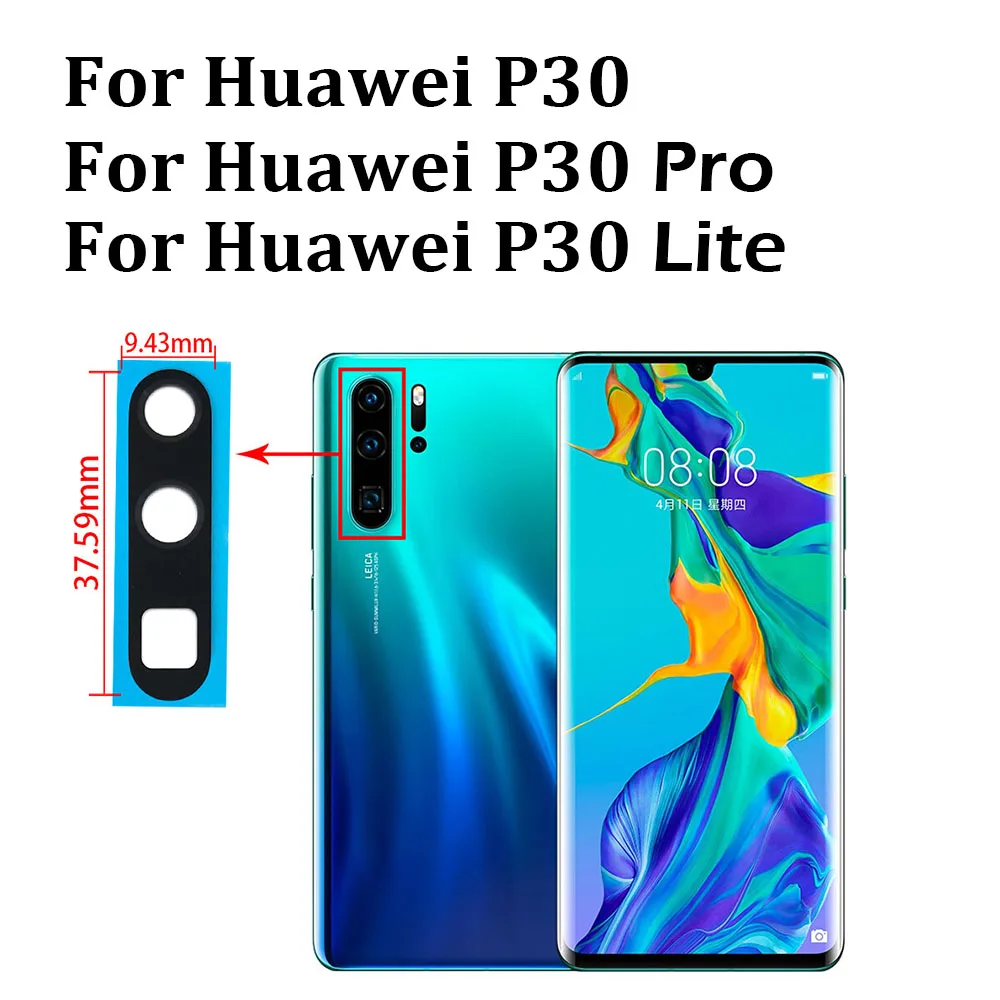 Lente de Cristal para cámara trasera de Huawei, repuesto con pegamento y herramienta para P50, P40 Lite, 5G, P40 Lite E, P30 Lite, P20 Pro, novedad