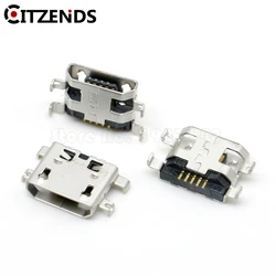 Micro conector usb tipo fêmea, conector micro usb tipo b de 5 pinos conector para telefone móvel, soquete de carregamento com 10 peças