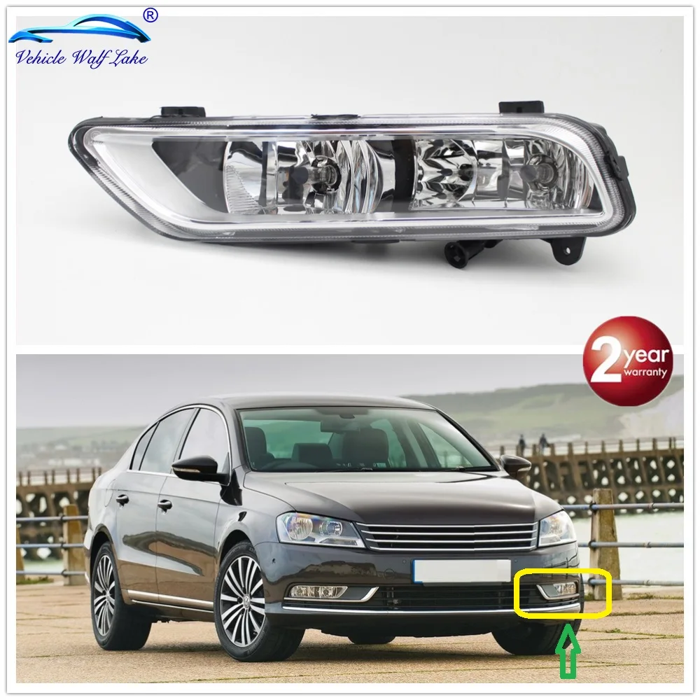 Left Side Fog Light For VW Passat B7 2011 2012 2013 2014 2015 Front Halogen Fog Lamp Fog Light With Bulbs